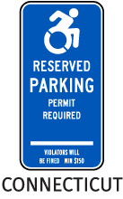 Connecticut Handicap Parking Sign