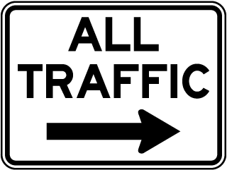 All Traffic (Right Arrow) Sign