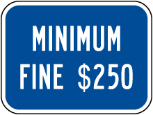 California Accessible Parking Penalty Sign