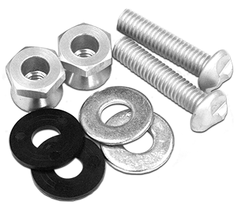 Tamperproof Set (2-bolts, 2-nuts, 4-washers) for signs with 3/8” Mounting Holes