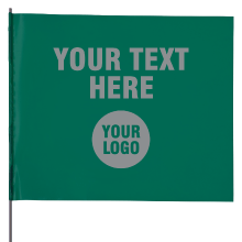 Custom Green Utility Marking Flag 