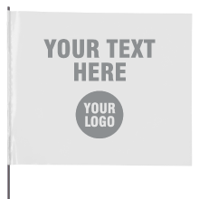 Custom White Utility Marking Flag 