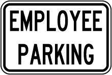 Employee Parking Sign