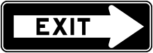 Exit Right Sign