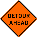 Detour Ahead Sign - X4562-AHD