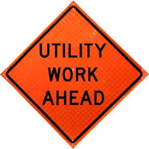 Utility Work Ahead Sign - X4571