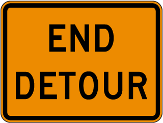 End Detour Sign - X4625