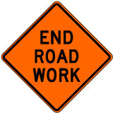 End Road Work Sign - X4653