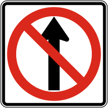 No Thru Movement Sign