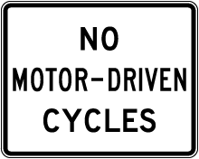 No Non-Driven Cycles Sign