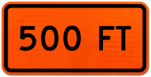 500 FT Sign