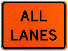 All Lanes Sign