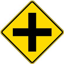 Cross Road Intersection Sign