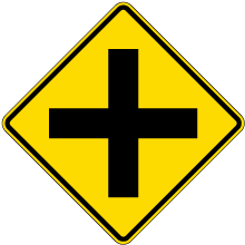 Cross Road Intersection Sign
