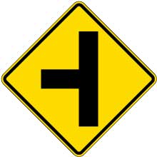 Left Side Road Intersection Sign