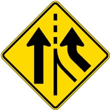 Right Added Lane Sign
