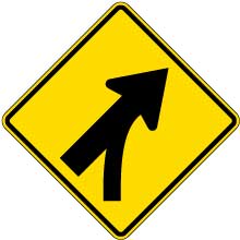 Right Entering Roadway Merge Sign