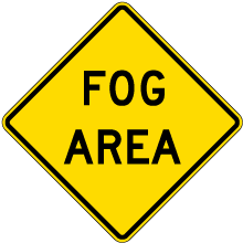 Fog Area Sign