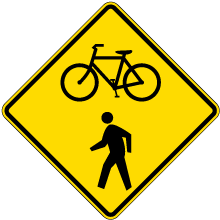 Bicycle & Pedestrian Crossing Sign