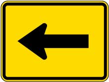 Supplemental Left Arrow Sign
