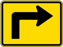 Supplemental Advance Right Arrow Sign