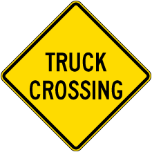 Truck Crossing Sign - X5744
