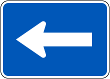 Left Turn Arrow (Auxiliary) Sign M6-1L