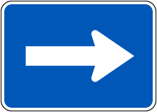 Right Turn Arrow (Auxiliary) Sign M6-1R
