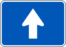 Straight Arrow (Auxiliary) Sign M6-3