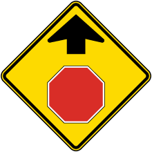 Stop Ahead Sign - Y2360