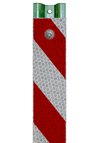 Red / White Striped Reflective U-Channel Post Panel