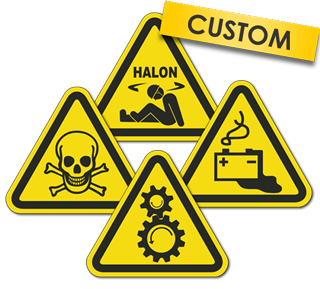 Custom ISO Hazard Symbol Label