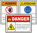Custom ANSI Z535 Safety Sign