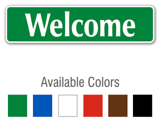 Novelty Street Name Sign with Optional Prefix or Suffix