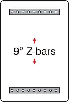 12 x 18 Z-bar configuration