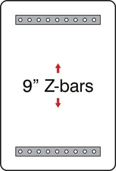 12 x 18 Z-bar configuration