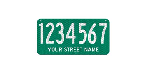 18 x 9 Sign with Street Name