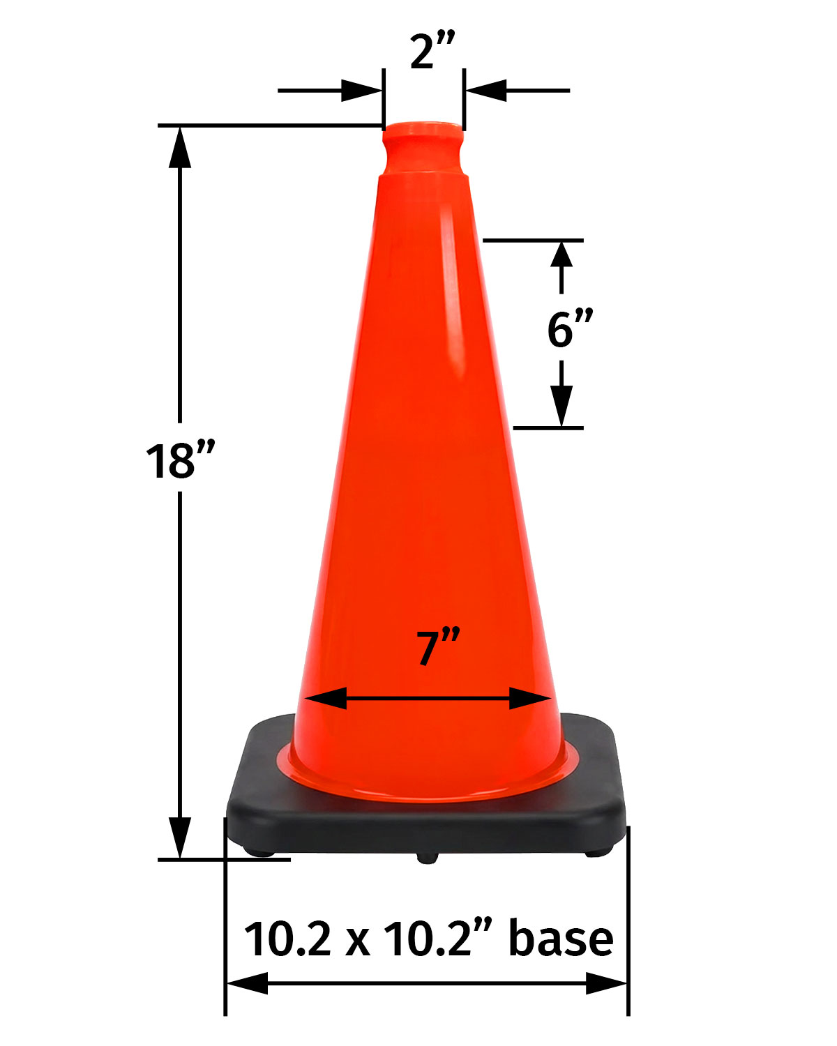 18 inch traffic cone
