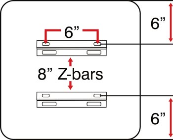 18 square Z-bar configuration