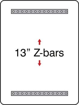 12 x 18 Z-bar configuration