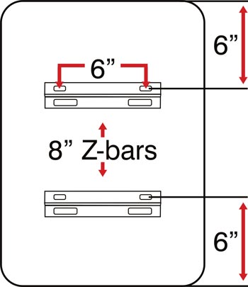 18x24 Z-bar configuration