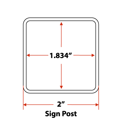 2 inch Sign Square Post
