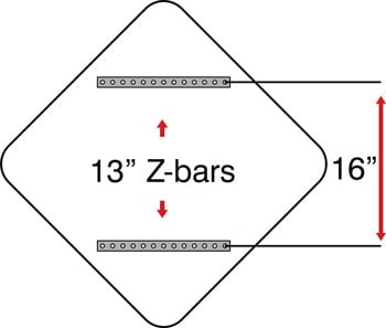 30 Octagon Z-bar configuration