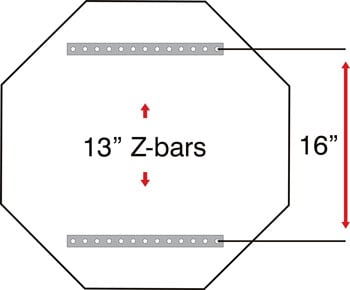 30 Octagon Z-bar configuration