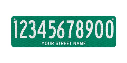 30 x 9 Sign with Street Name