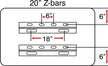 30x18 Z-bar configuration