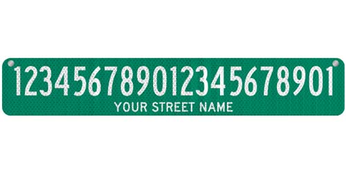 36 x 6 Sign with Street Name