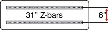 30x18 Z-bar configuration