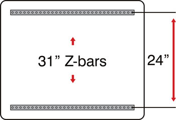 36 x 30 Z-bar configuration