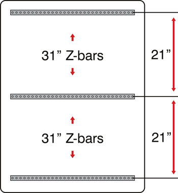 36 x 48 Z-bar configuration